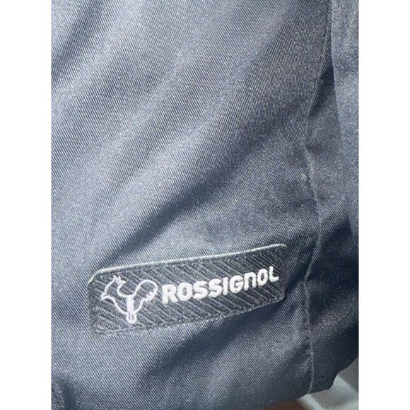 Rossignol 1907 Belted Insulated Ski Coat Black Faux Fur Removable Collar Small - Picture 9 of 13